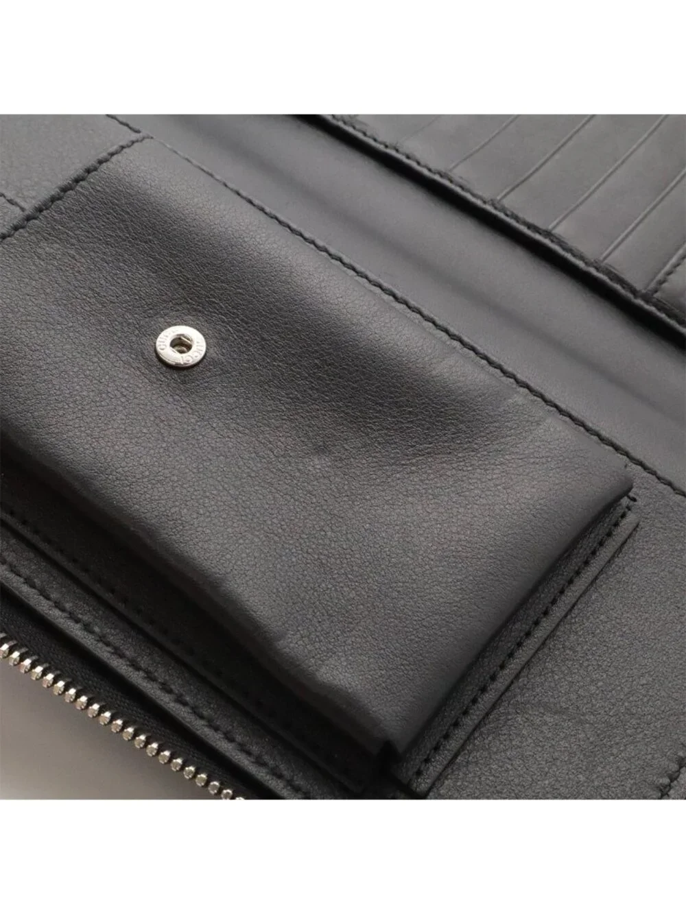 Gucci Micro Guccissima Travel Case Clutch Organizer Wallet Leather Black